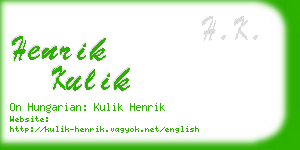 henrik kulik business card